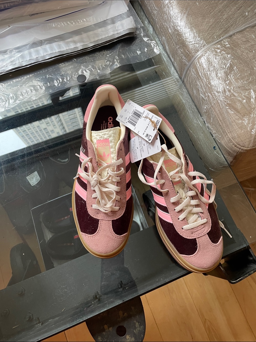 adidas Pink and Burgundy Women's Sneakers